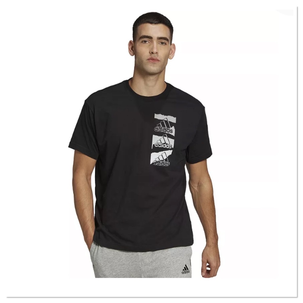 Adidas Men’s Brand Love Stacked Badge Sport Tee Shirt